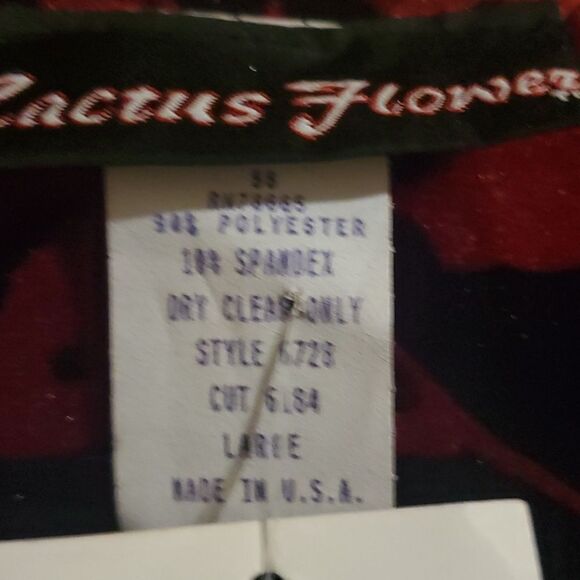 Cactus Flower woman velvet top L New - Picture 2 of 7